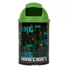 Настільний контейнер для сміття YES “Minecraft Time feeding” металевий, 10*18см, 708568