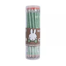 Олівець графітний круглий з гумкою Miffy з фольгою, туба 36шт/уп., 280691 YES