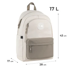 Рюкзак GoPack Education Teens GO26-141L-1 бежевий, коричневий