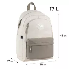 Рюкзак GoPack Education Teens GO26-141L-1 бежевий, коричневий