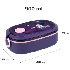 Ланчбокс 900 мл, фіолетовий, Kuromi HK25-1180 Kite