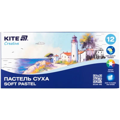 Пастель суха, 12 кольорів Creative K-201-12 Kite
