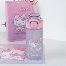Пляшечка для води, 560 мл, Hello Kitty сіра, HK25-1213 Kite
