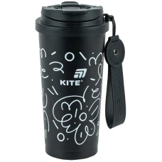 Термокружка 550 мл, чорна, K25-1226-1 Kite