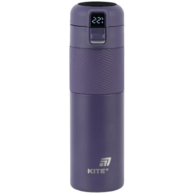Термос з термодатчиком 450 мл, фіолетовий K25-1227-3 Kite