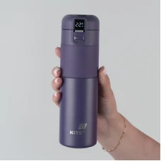 Термос з термодатчиком 450 мл, фіолетовий K25-1227-3 Kite