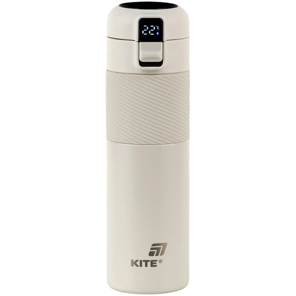 Термос з термодатчиком 450 мл, бежевий K25-1227-1 Kite