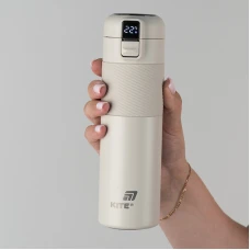 Термос з термодатчиком 450 мл, бежевий K25-1227-1 Kite