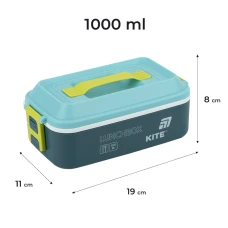 Ланчбокс 1000 мл, синій, K25-1183-2 Kite