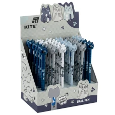 Ручка кулькова автоматична Funny cat, синя, K25-028-1 Kite