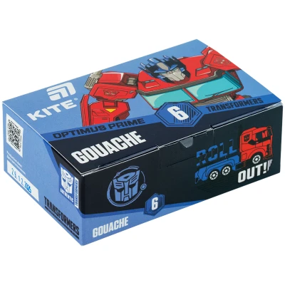 Фарби гуашеві, 6 кол., 20мм., Transformers TF26-062 Kite