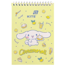 Блокнот пласт обкл., спіраль, А6, 48арк., нелінований Cinnamoroll CR26-196 Kite
