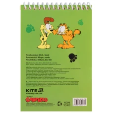 Блокнот пласт обкл., спіраль, А6, 48арк., нелінований Garfield GF26-196 Kite