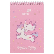 Блокнот пласт обкл., спіраль, А6, 48арк., нелінований Hello Kitty HK26-196-1 Kite