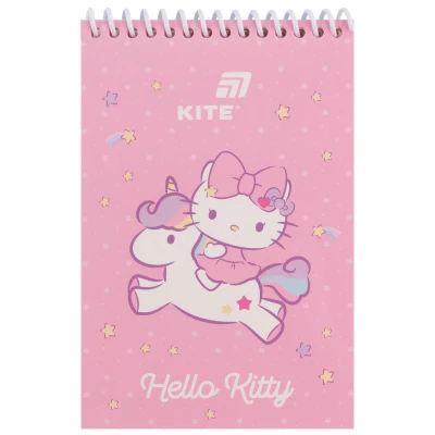 Блокнот пласт обкл., спіраль, А6, 48арк., нелінований Hello Kitty HK26-196-1 Kite