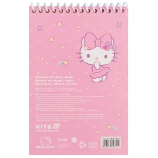 Блокнот пласт обкл., спіраль, А6, 48арк., нелінований Hello Kitty HK26-196-1 Kite
