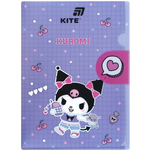 Папка-куточок з клапаном А4, HK25-248-1 Kuromi