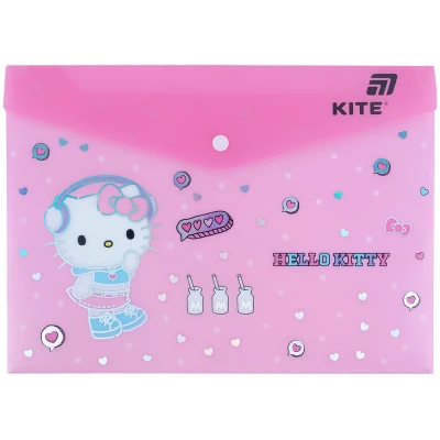 Папка на кнопці А4, HK25-244-4 Hello Kitty