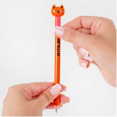 Ручка гелева автоматична пиши-стирай Cats, синя, K25-027 Kite