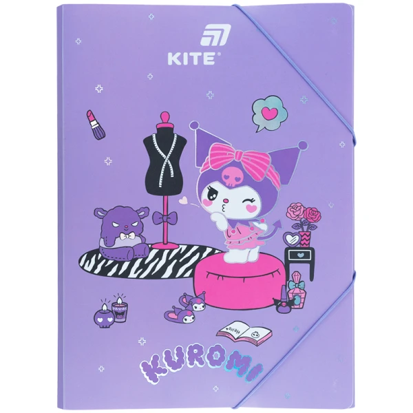 Папка на гумці А4, Kuromi HK25-247-1 Kite