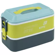 Ланчбокс подвійний з наповненням 2000 мл, синій K25-1184-2 Kite