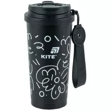 Термокружка 550 мл, чорна, K25-1226-1 Kite