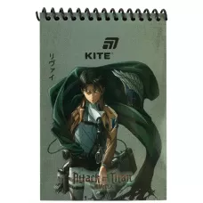 Блокнот пласт обкл., спіраль А6, 48арк., нелінований Attack on Titan AT26-196 Kite