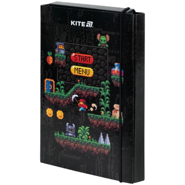 Папка для зошитів В5 на гумці картон, Pixel Game K25-210-2 Kite
