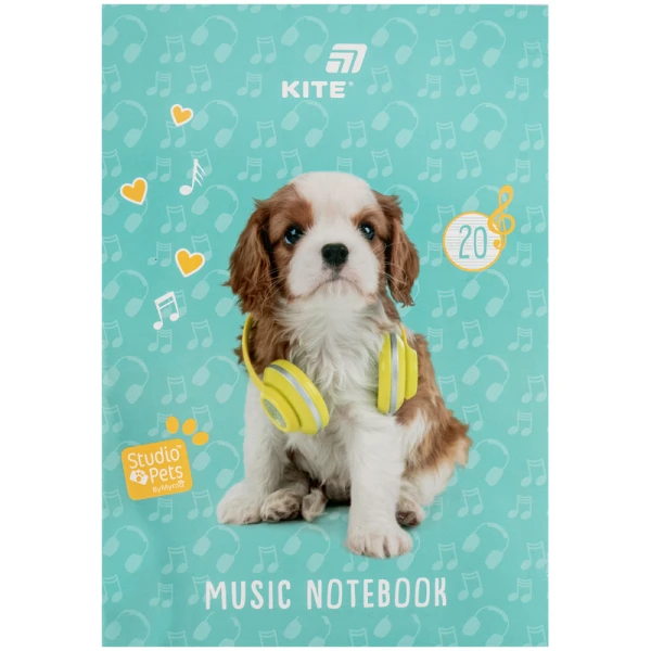 Зошит для нот А4, 20арк, Studio Pets SP26-404 Kite