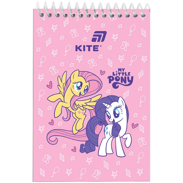 Блокнот пласт обкл., спіраль А6, 48арк., нелінований My Little Pony LP26-196 Kite