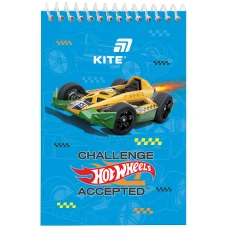Блокнот пласт обкл., спіраль А6, 48арк., нелінований Hot Wheels HW26-196 Kite