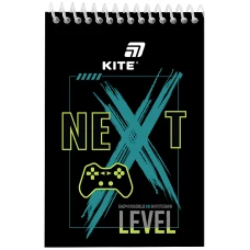 Блокнот пласт обкл., спіраль А6, 48арк., нелінований Next Level K26-196-2 Kite