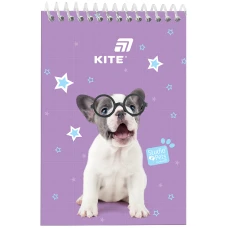Блокнот пласт обкл., спіраль, А6, 48арк., нелінований Studio Pets SP26-196 Kite