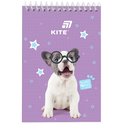 Блокнот пласт обкл., спіраль, А6, 48арк., нелінований Studio Pets SP26-196 Kite