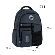 Рюкзак GoPack Education Teens GO26-184L-4 темно-сірий