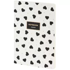Книга записна A5, 60 арк. кліт., Black&White, 8710-7-A