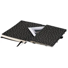 Книга записна Partner, 125*195, 96арк, кліт, Black&White, 8621-10-A