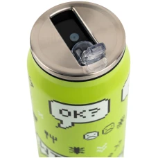 Термочашка з трубочкою, 500мл, Game over K25-1264-1 Kite