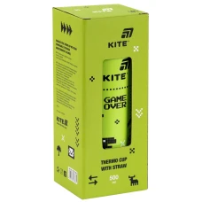 Термочашка з трубочкою, 500мл, Game over K25-1264-1 Kite