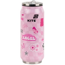 Термочашка з трубочкою, 500мл,  Angel K25-1264-2 Kite