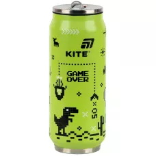 Термочашка з трубочкою, 500мл, Game over K25-1264-1 Kite