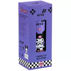 Термочашка з трубочкою, 500мл Kuromi HK25-1264 Kite