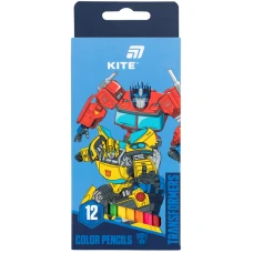 Олівці кольорові, 12 шт. Transformers TF26-051 Kite