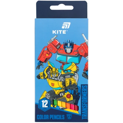 Олівці кольорові, 12 шт. Transformers TF26-051 Kite