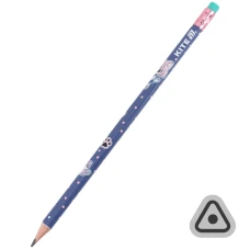 Олівець графітний з гумкою, тригранний Be Friends K26-046-1 Kite