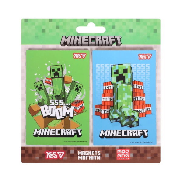 Магніти YES "Minecraft", 6х9 см, 2 шт., 708552
