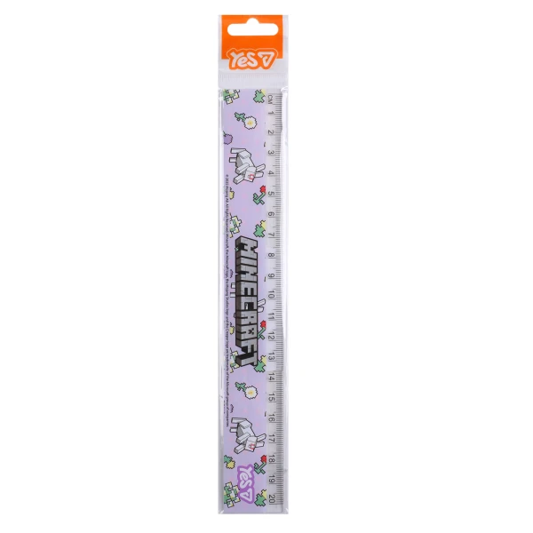 Лінійка пластикова, 20см. з нанесенням "Minecraft.Spring", 370693 YES