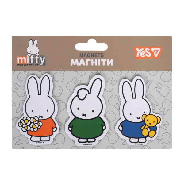 Магніти фігурні YES "Miffy Flowers", 3 шт., 708551