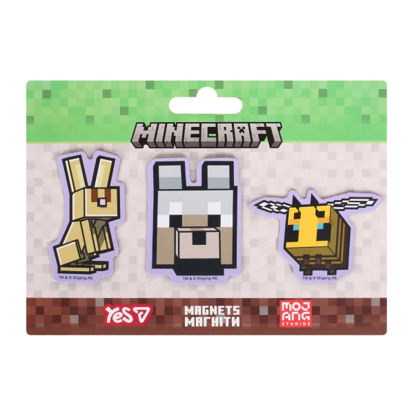 Магніти фігурні YES "Minecraft.Spring Animals", 3 шт., 708545