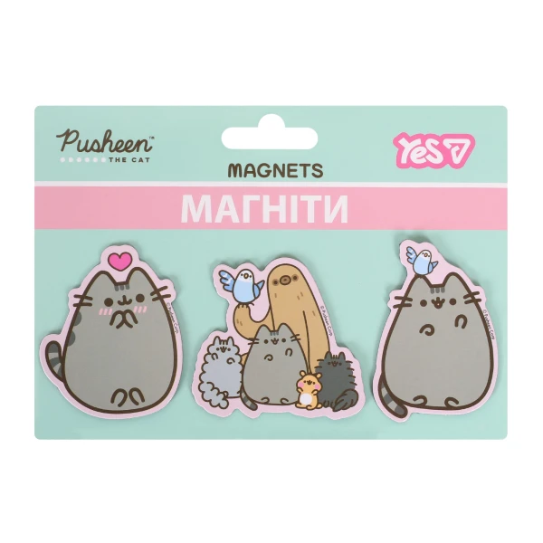 Магніти фігурні YES "Pusheen", 3 шт., 708547